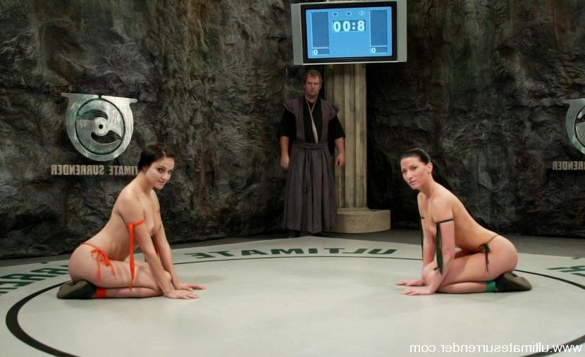 15P Nude Wreslting: Naudia Nyce is defeated, and brutally fucked.