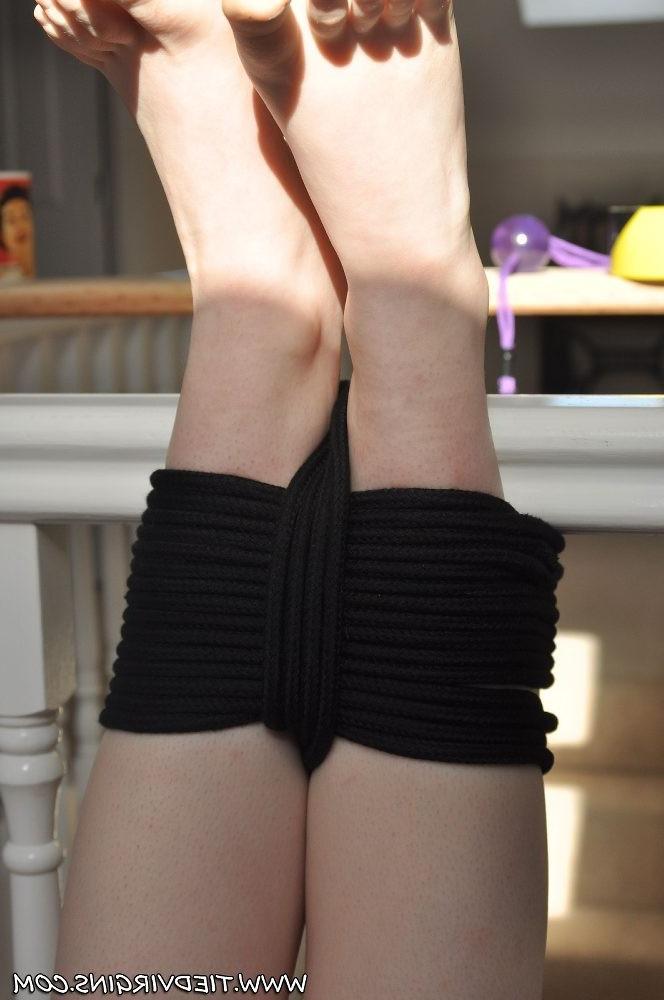 12P Tied Virgin slut is bound up and ready for bondage!