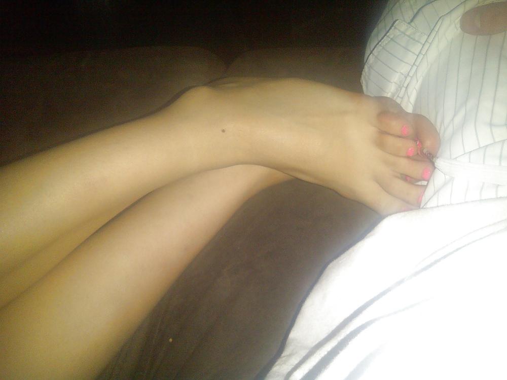 8P 25 Year Old GF, Footjob, Pussy and Feet