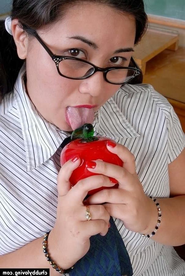 16P Naughty fat big tits teacher teasing and toying in classroom