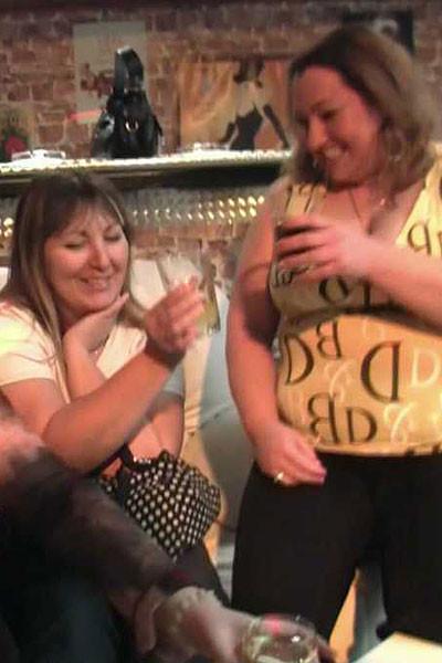 11P They are drinking and dancing at the great party and the fat slu