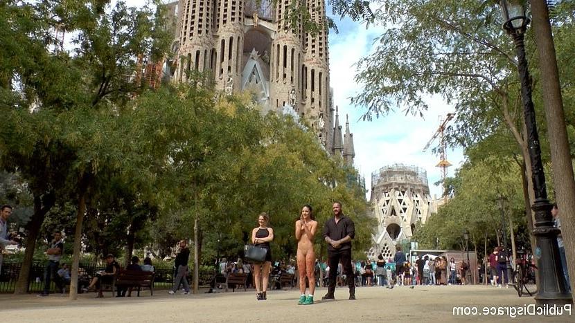 18P Carolina Abril is public humiliated and fucked on her knees with