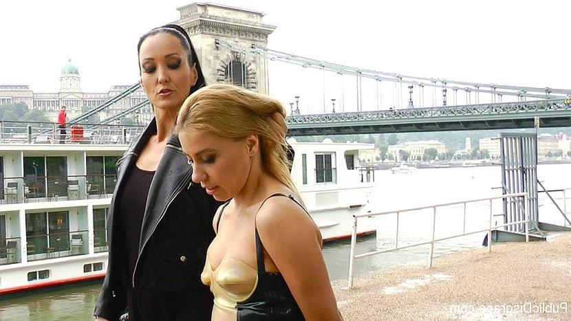 25P Nikki Thorne in latex dress is public punished and humiliated by