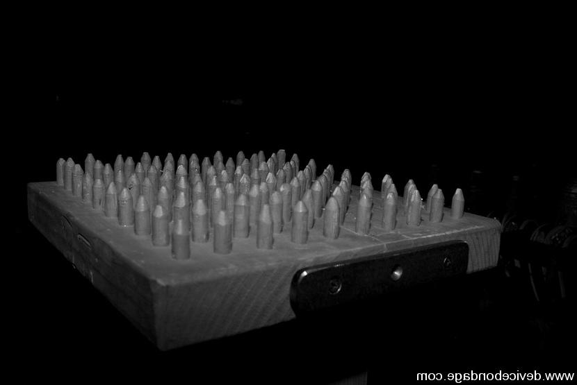 15P Charlotte Vale in hard restraints on a bed of spikes