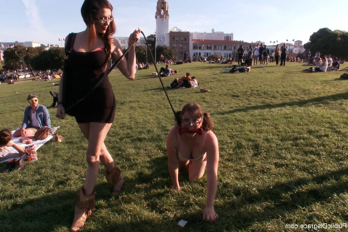 24P Chubby girl gets tied up and used as sex toy in public