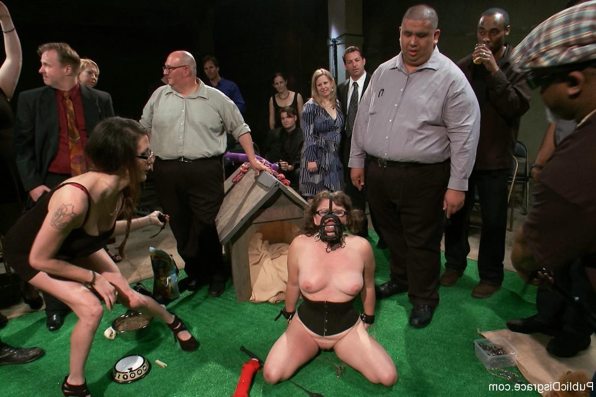 24P Chubby girl gets tied up and used as sex toy in public