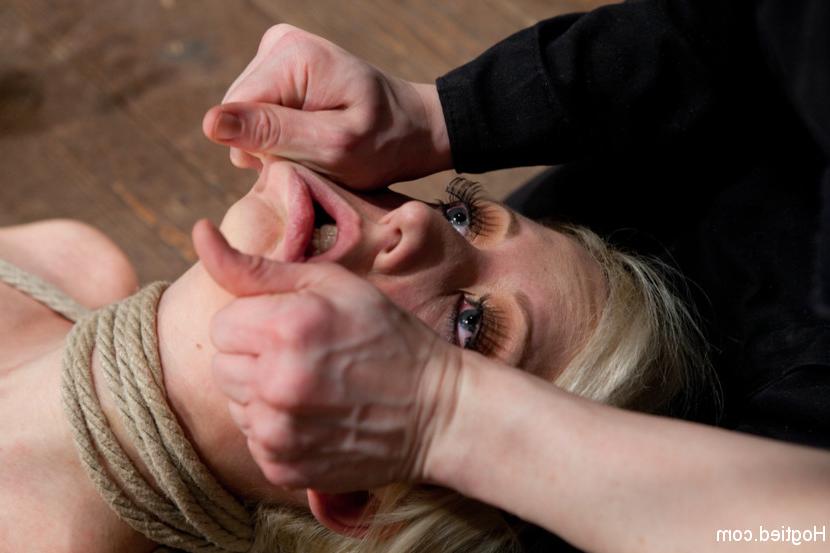 15P Cherry Torn with a crotch rope, being caned, slapped, and fisted