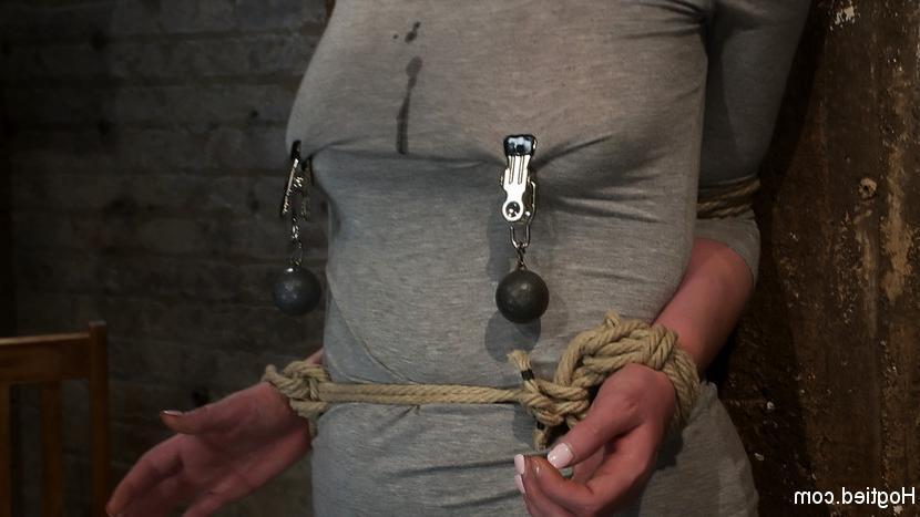 15P Sexy little redhead with cute freckles, bound tightly, gagged, made to cum Her p