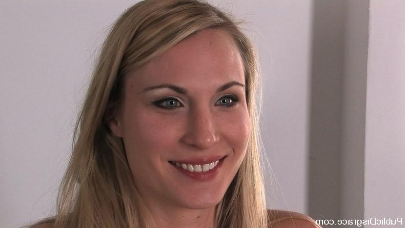 15P Pretty Harmony bondaged hard and having sex before public