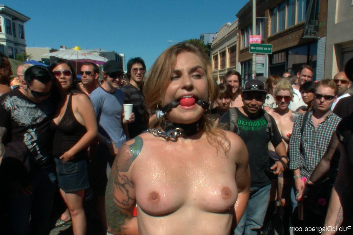 24P Innocent girl next door is tied and fucked outdoor in public