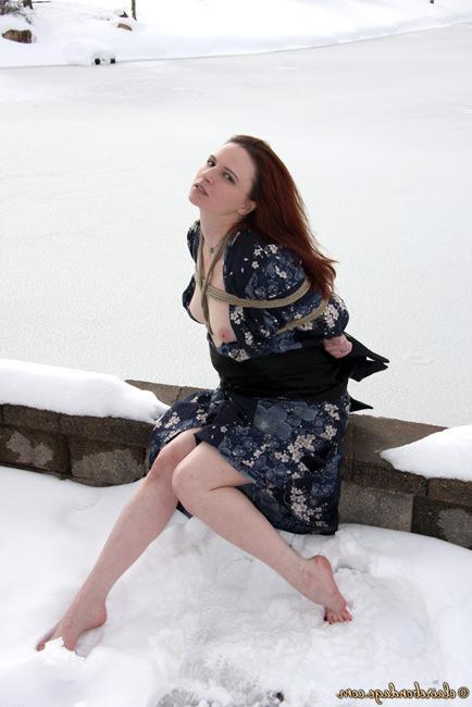 15P Claire Adams tied and abandoned in the snow