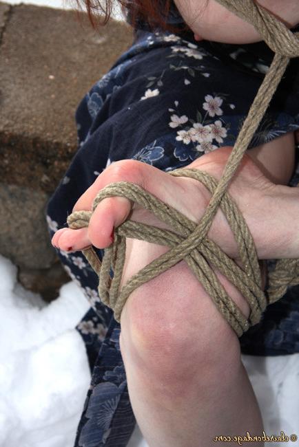 15P Claire Adams tied and abandoned in the snow