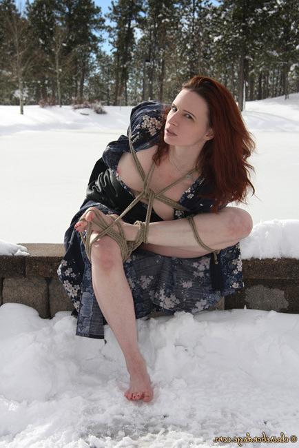 15P Claire Adams tied and abandoned in the snow