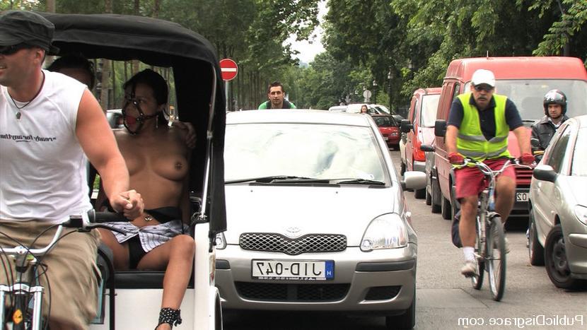 12P All natural Latin girl gets dominated and used in public by two men