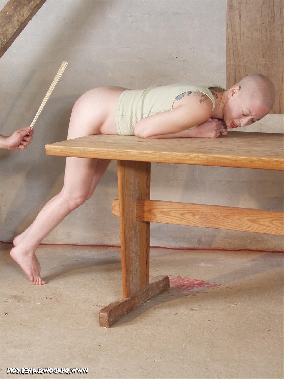 16P Japanese fetish slave Kumimonsters bare bottom spanking and red stripe punishmen