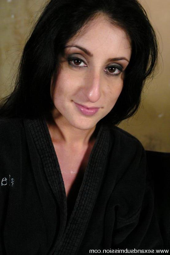 15P Hot brunette bondaged and gets double penetration in orgy