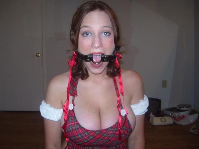 12P Hot busty babe is into bondage
