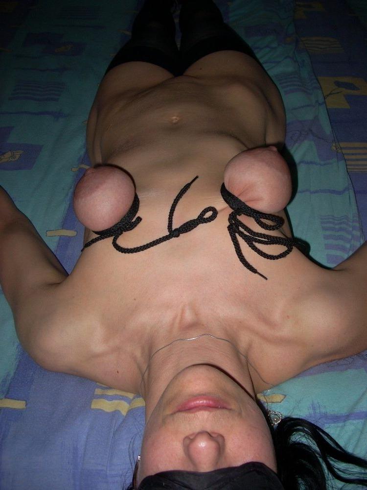 12P Sexy slut with small tits bondaged