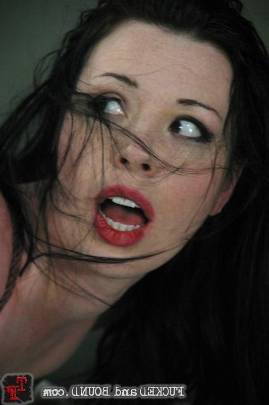 15P Dark haired girl gets rope bondage and fucked in every hole