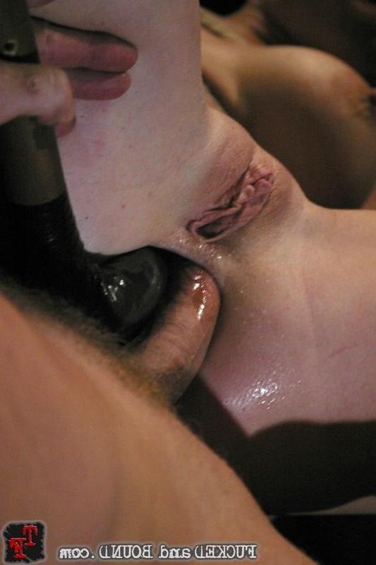 15P Curled redhead with tied boobs bondaged and fucked hard