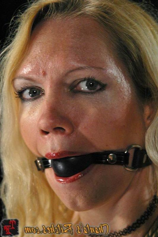 18P Blonde with gag in mouth bondaged and fucked in femdom