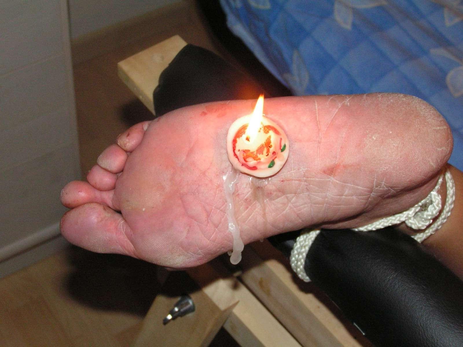 16P Lesbian mistress in extreme bastinado and foot spanking of her bound slavegirl