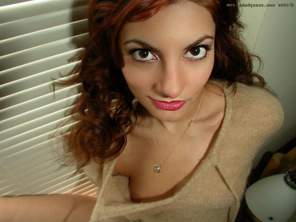15P Gorgeous goth teenie in chains showing furry pussy