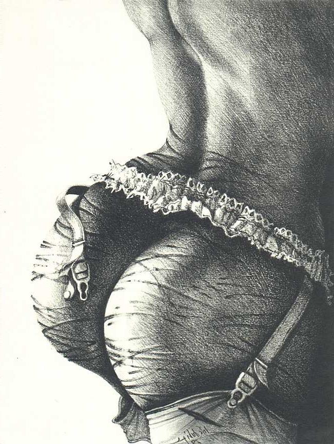15P classic black and white bondage artwork
