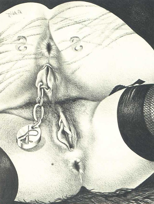 15P classic black and white bondage artwork
