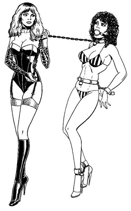 15P classic female bondage artworks