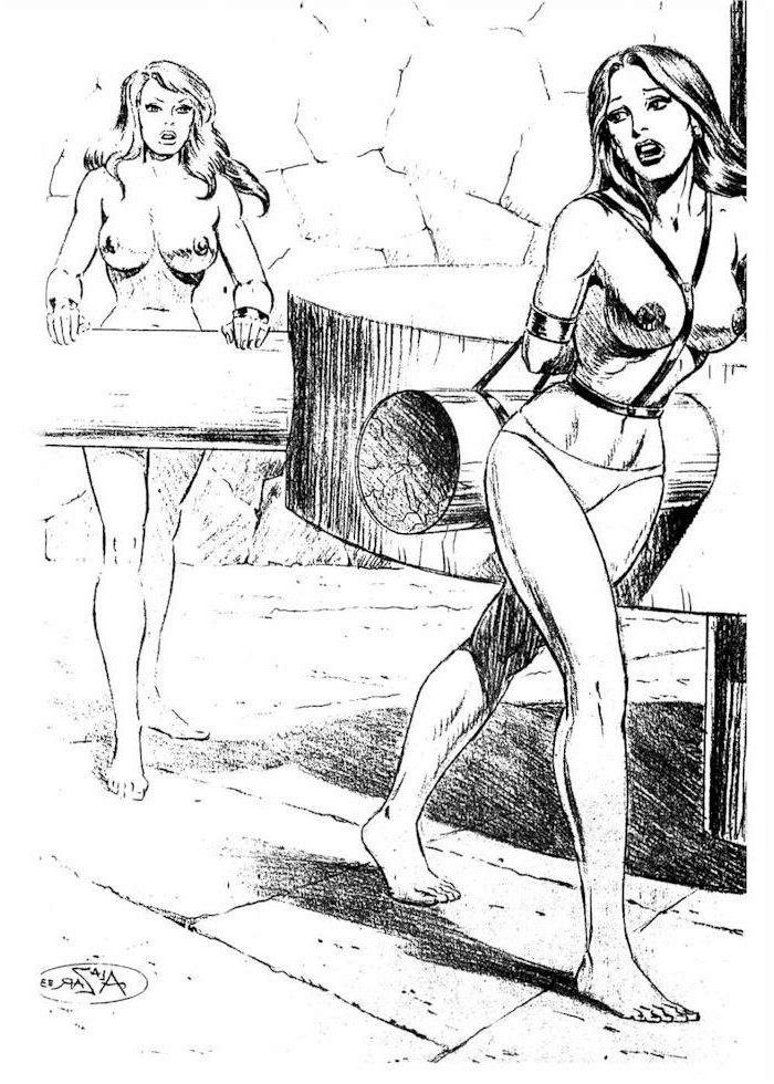 15P classic female bondage artworks