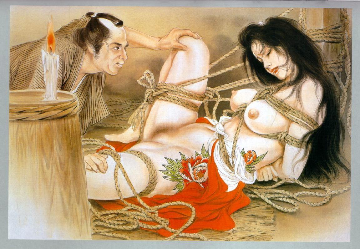 15P classic Japanese rope bondage art