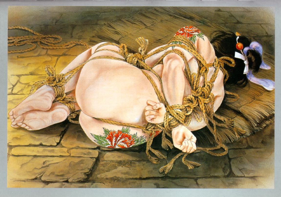 15P classic Japanese rope bondage art