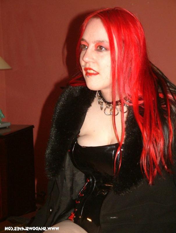 14P Goth chick in bondage