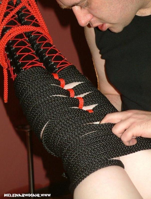 14P Goth chick in bondage