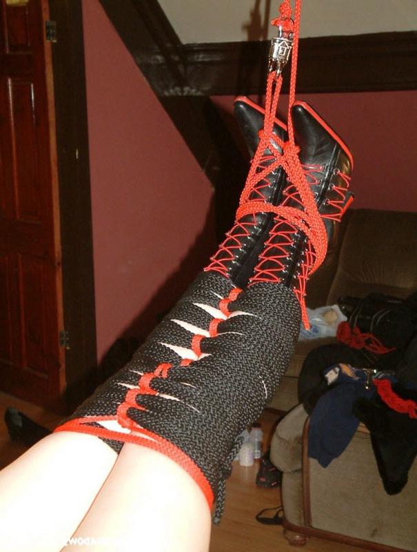 14P Goth chick in bondage