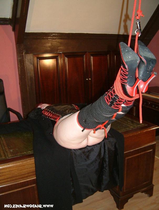 14P Goth chick in bondage