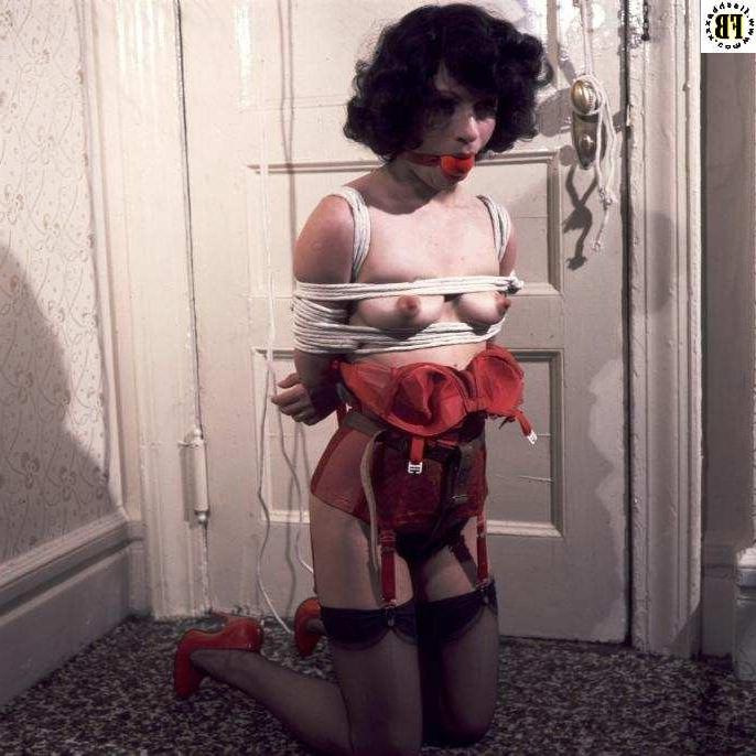 15P Nice pics of retro babes all in hard rope bondage