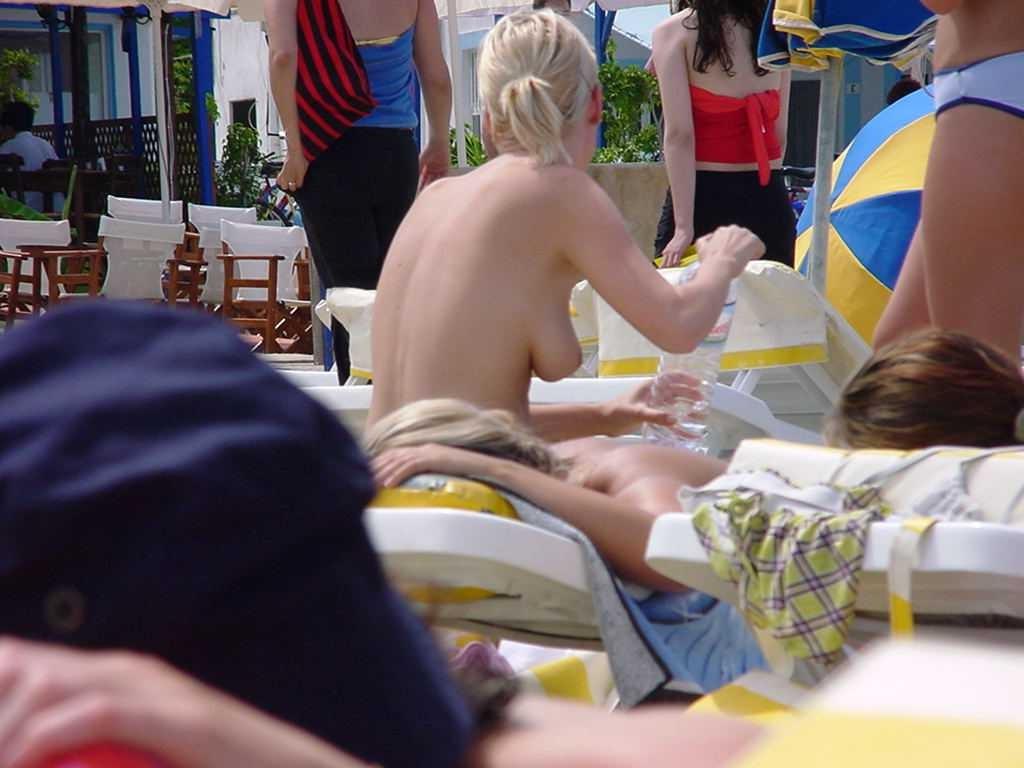 15P Everyone is staring at these gorgeous nudist teens