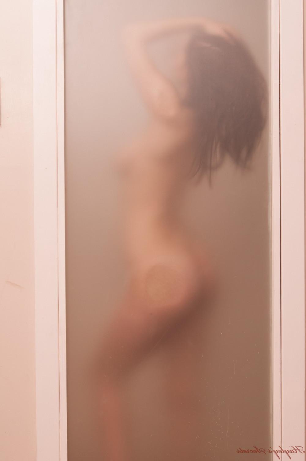 12P Stunning brunette Summer in the shower