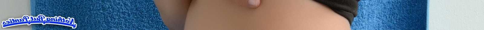 10P EU black shorts white panties peeking out