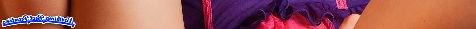 18P Lacey purple lace thong panties