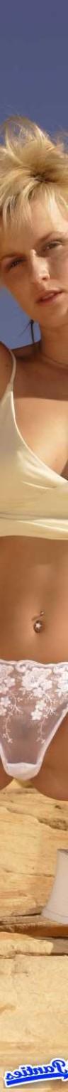 18P Jenny white lace thong outside