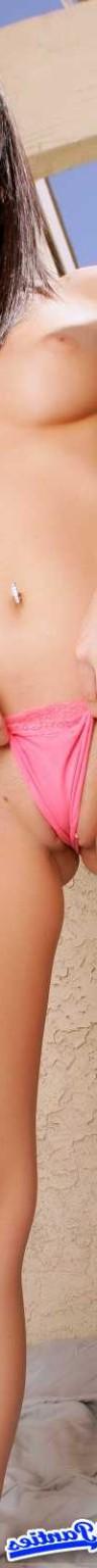 18P Kayden pink cotton briefs topless outside