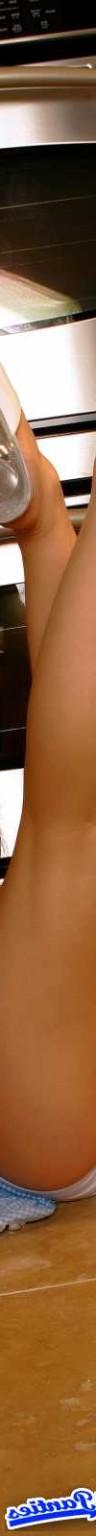18P Daisy white panties in the kitchen