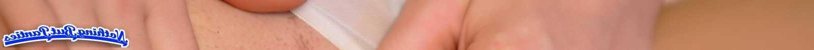 18P Jetta sheer white panties get soaked in the kitchen