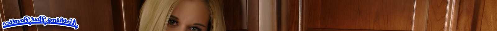 18P Ashlee wearing sheer white panties in the kitchen I don't think she even knows w