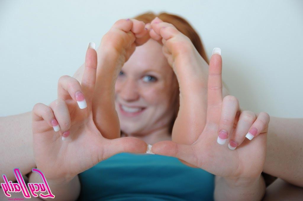 16P Cute pale freckled redhead strips