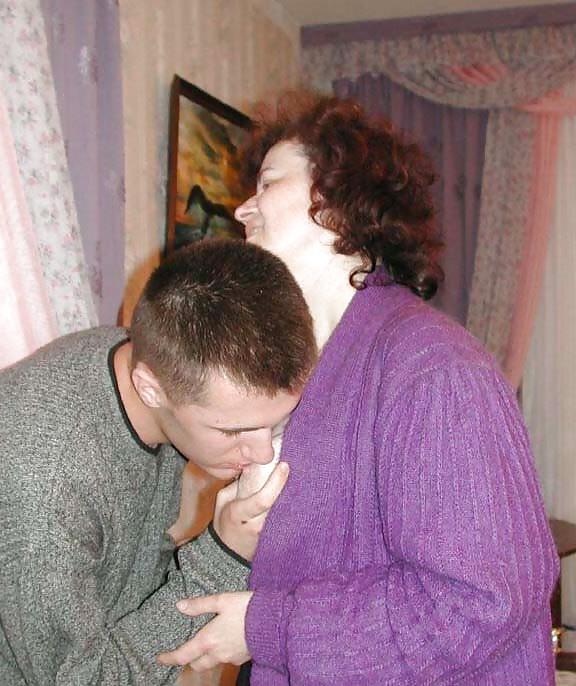 25P Matures loves to give breast to young guys V