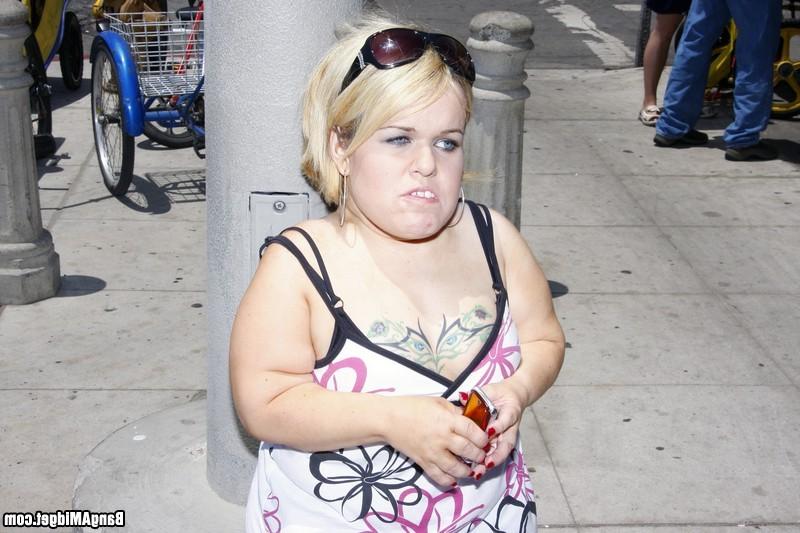 15P Midget Stella Takes On A Huge Black Cock